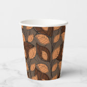 秋ブラウン葉 紙コップ (裏面)