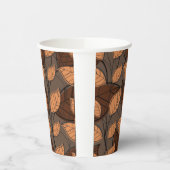 秋ブラウン葉 紙コップ (左)