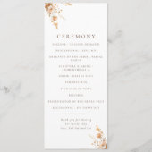 秋ブラウン&オレンジワイルドフラワーズ結婚式 プログラム (裏面)