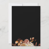 秋ブラック結婚のリハーサルディナー 招待状 (裏面)