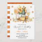 秋ブランチ招待状、ブランチ&バブリー 招待状 (正面/裏面)