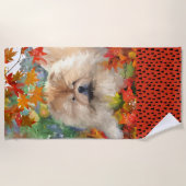 秋ブリスチャウビーチタオル ビーチタオル (正面)