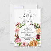 秋ブリスベビーシャワー招待状カード 招待状 (正面)