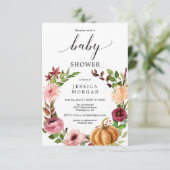 秋ブリスベビーシャワー招待状カード 招待状 (スタンド正面)