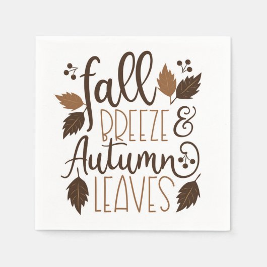 秋ブリーズ紅葉 スタンダードカクテルナプキン (正面)