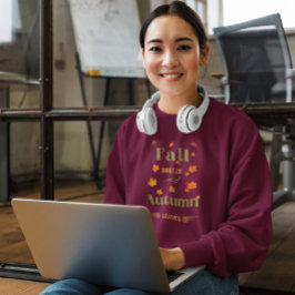 秋ブリーズ&紅葉デザイン スウェットシャツ