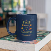 秋ブリーズ&紅葉デザイン ツートーンマグカップ