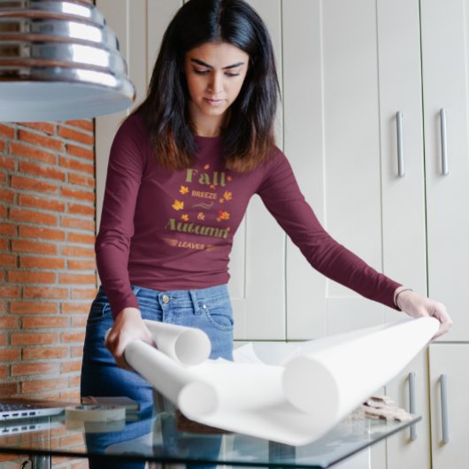 秋ブリーズ&紅葉デザイン Tシャツ