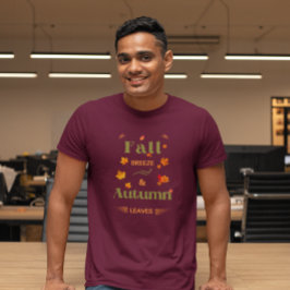 秋ブリーズ&紅葉デザイン Tシャツ