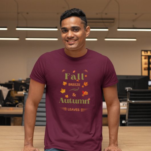 秋ブリーズ&紅葉デザイン Tシャツ