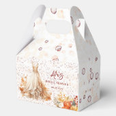 秋ブルガンディオレンジフローラブライダルシャワー フェイバーボックス (正面)