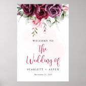 秋ブルガンディメルロフローラウェルカムサイン ポスター (正面)