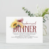 秋ブルガンディレッドイエローフローラリハーサルディナー 招待状 (スタンド正面)