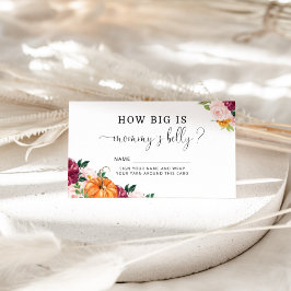 秋ブルゴーニュのカボチャどのように大きなママの腹 エンクロージャーカード