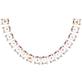 秋ブルゴーニュのカボチャの誕生日パーティーのバンティングフラグ バンティングフラッグ