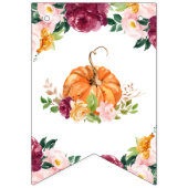 秋ブルゴーニュのカボチャの誕生日パーティーのバンティングフラグ バンティングフラッグ (第1の旗)