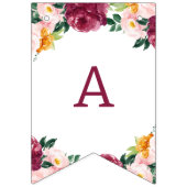 秋ブルゴーニュのカボチャの誕生日パーティーのバンティングフラグ バンティングフラッグ (第3の旗)