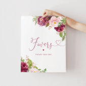 秋ブルゴーニュのフローラベイビーシャワーの好意 ポスター