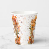 秋ブルゴーニュオレンジアルコールインク結婚フローラ 紙コップ (左)