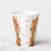 秋ブルゴーニュオレンジアルコールインク結婚フローラ 紙コップ (右)