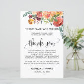 秋ブルゴーニュオレンジフローラサンキューカード (スタンド正面)