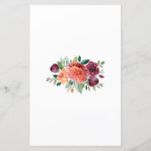 秋ブルゴーニュオレンジフローラサンキューカード (裏面)