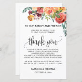 秋ブルゴーニュオレンジフローラサンキューカード (正面/裏面)