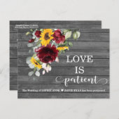 秋ブルゴーニュサンフラワーズバ結婚ンズウィレンド ポストカード (正面/裏面)