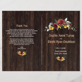 秋ブルゴーニュバラひまわりオールドウッドプログラム チラシ