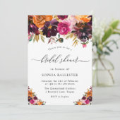 秋ブルゴーニュフラワーズ秋ブライダルシャワー 招待状 (スタンド正面)