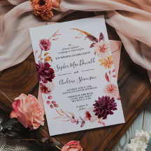 秋ブルゴーニュフラワーズ結婚リース