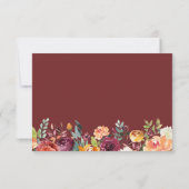 秋ブルゴーニュフローラカボチャ結婚金ゴールド 出欠カード (裏面)