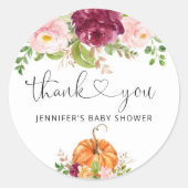 秋ブルゴーニュフローラカボチャ ラウンドシール (正面)