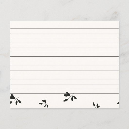 秋ブルゴーニュフローラブライダルシャワーレシピカード (裏面)