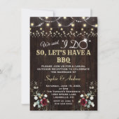 秋ブルゴーニュフローラライト私がBBQを行った後 招待状 (正面)