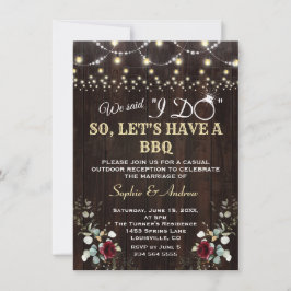 秋ブルゴーニュフローラライト私がBBQを行った後 招待状