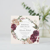 秋ブルゴーニュフローラリースブライダルブルンチシャワー 招待状 (スタンド正面)