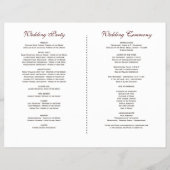 秋ブルゴーニュフローラワインバレル結婚式 プログラム チラシ (裏面)