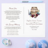 秋ブルゴーニュフローラワインバレル結婚式 プログラム チラシ (シングル)