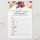 秋ブルゴーニュブライダルシャワー絵文字ゲーム (正面)