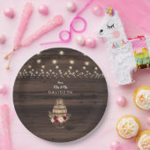 秋ブルゴーニュワインバレル結婚フローラ ペーパープレート (パーティー)