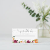 秋ブルゴーニュ日付ナイトアイディア。日付jar エンクロージャーカード (スタンド正面)