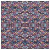 秋ブルゴーニュ海軍マスタードウォーター色フラワーアート ファブリック (見本)