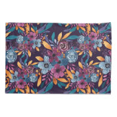 秋ブルゴーニュ海軍マスタードウォーター色フラワーアート 枕カバー (裏面)