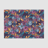 秋ブルゴーニュ海軍マスタードウォーター色フラワーアート 薄葉紙 (正面)