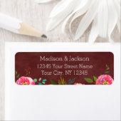 秋ブルゴーニュ結婚フローラ差出人住所 ラベル (インサイチュ)