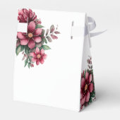 秋ブルゴーニュ結婚ーフローラの水彩画 フェイバーボックス (裏面サイド)