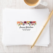 秋ブルゴーニュ赤面フローラアドレス ラベル (インサイチュ)