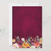 秋ブルゴーニュ赤面フローラブランチ&バブリー 招待状 (裏面)