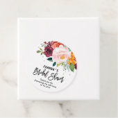 秋ブルゴーニュ赤面フローラブロッサムブライダルシャワー フェイバータグ (インサイチュ)